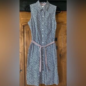 Isaac Mizrahi Button Down Short Sleeve Midi Dress